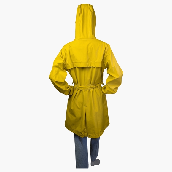 Helly Hansen Kirkwall Yellow Waterproof Hooded Rain Coat | Women’s Large - Picture 8 of 16